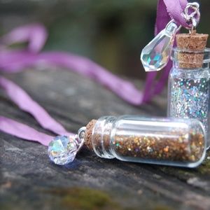 Fairy Dust Sparkle Bead Bottle Necklaces Preorder